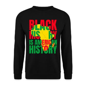 Black History American History History Africa - Unisex Sweatshirt - black - Front - Alina (178cm) & Michal (187cm)