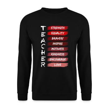 Teacher History Black History Africa - Unisex Sweatshirt - black - Front - Alina (178cm) & Michal (187cm)