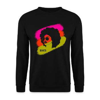 Juneteenth 1865 African American African woman - Unisex Sweatshirt - black - Front - Alina (178cm) & Michal (187cm)