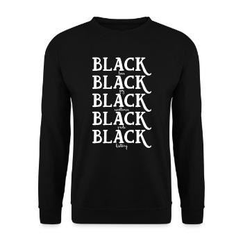 Noir fier couleur de peau foncée Afro Amérique Afrique - Sweat-shirt Unisexe - noir - Devant - Alina (178cm) & Michal (187cm)