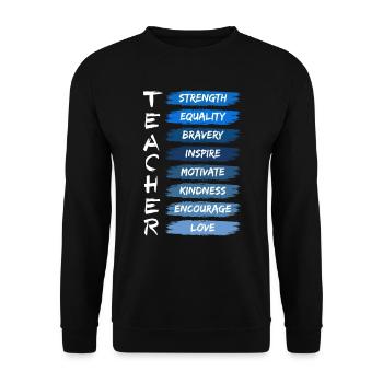 Teacher History Black History Africa - Unisex Sweatshirt - black - Front - Alina (178cm) & Michal (187cm)