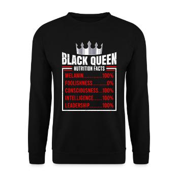 Black Queen Black History African Woman - Unisex Sweatshirt - black - Front - Alina (178cm) & Michal (187cm)