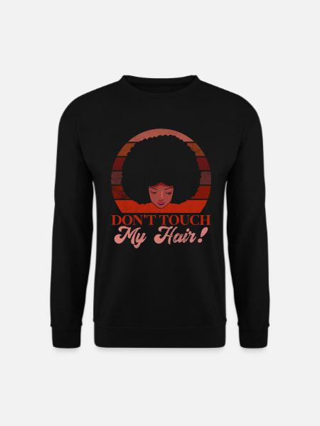 Afro Haare Afro Look Locken Afrikanische Frau - Unisex Pullover - Schwarz