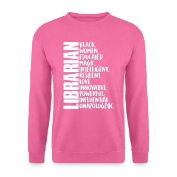 Librarian Black History Afrikanische Frau - Unisex Pullover - Pink - Vorne