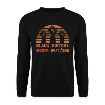 Mois de l’histoire des Noirs États-Unis Histoire des Noirs Afrique - Sweat-shirt Unisexe - noir - Devant - Alina (178cm) & Michal (187cm)