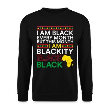 Mois de l’histoire des Noirs Histoire des États-Unis Afrique - Sweat-shirt Unisexe - noir - Devant - Alina (178cm) & Michal (187cm)