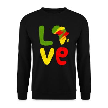 Afrique Amour Afrique Amour Afrique - Sweat-shirt Unisexe - noir - Devant - Alina (178cm) & Michal (187cm)