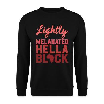 Noir Couleur de peau foncée 100% mélanine Afrique - Sweat-shirt Unisexe - noir - Devant - Alina (178cm) & Michal (187cm)