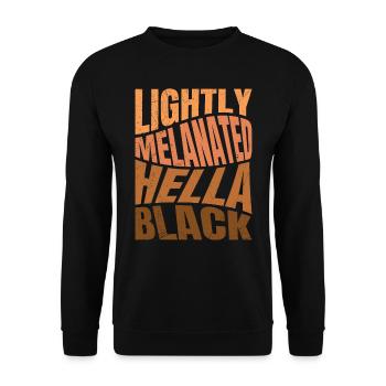 Mélanine peau foncée et fière Afrique - Sweat-shirt Unisexe - noir - Devant - Alina (178cm) & Michal (187cm)