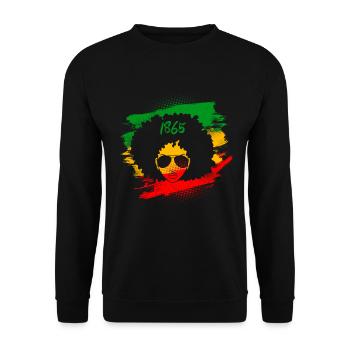 1865 Black History Woman Power African Woman - Unisex Sweatshirt - black - Front - Alina (178cm) & Michal (187cm)