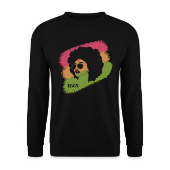 Juneteenth 1865 African American African woman - Unisex Sweatshirt - black - Front - Alina (178cm) & Michal (187cm)