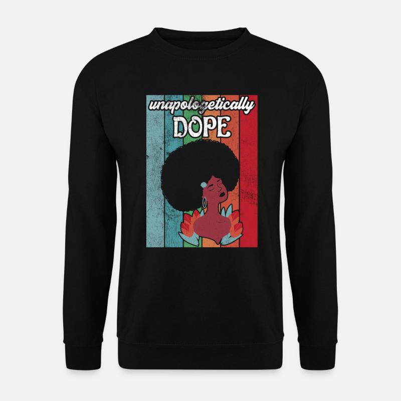 Unapologetically Afrikanische Frau - Unisex Pullover - Schwarz