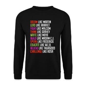 Black History Martin Luther King Africa - Unisex Sweatshirt - black - Front - Alina (178cm) & Michal (187cm)