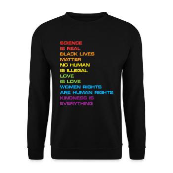 Black Lives Matter Women's Rights Africa - Unisex Sweatshirt - black - Front - Alina (178cm) & Michal (187cm)