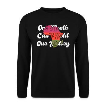 Black History Month USA Afro Amerika Afrika - Unisex Pullover - Schwarz - Vorne - Alina (178cm) & Michal (187cm)