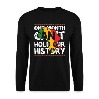 Black History Month USA Afro Amerika Afrika - Unisex Pullover - Schwarz - Vorne - Alina (178cm) & Michal (187cm)
