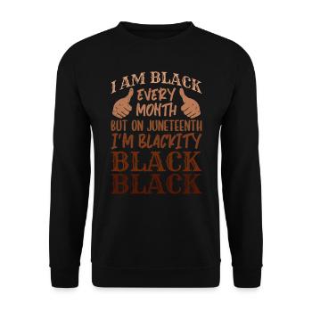Blacknificient Afro fier couleur de peau foncée Afrique - Sweat-shirt Unisexe - noir - Devant - Alina (178cm) & Michal (187cm)