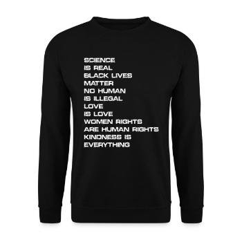 Black Lives Matter Women's Rights Africa - Unisex Sweatshirt - black - Front - Alina (178cm) & Michal (187cm)