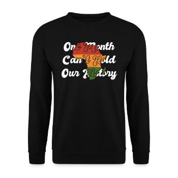 Black History Month USA Afro Amerika Afrika - Unisex Pullover - Schwarz - Vorne - Alina (178cm) & Michal (187cm)