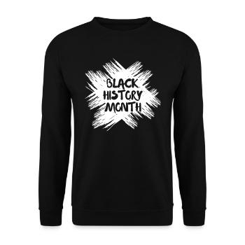 Black History Month USA Afro Amerika Afrika - Unisex Pullover - Schwarz - Vorne - Alina (178cm) & Michal (187cm)