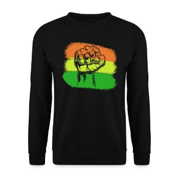 Black History Month Black Lives Matter Afrika - Unisex Pullover - Schwarz - Vorne - Alina (178cm) & Michal (187cm)