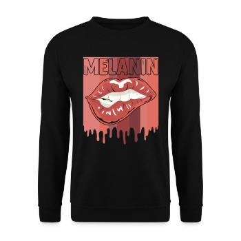 Melanin Schwarze Frauen Afrikanische Frau - Unisex Pullover - Schwarz - Vorne - Alina (178cm) & Michal (187cm)