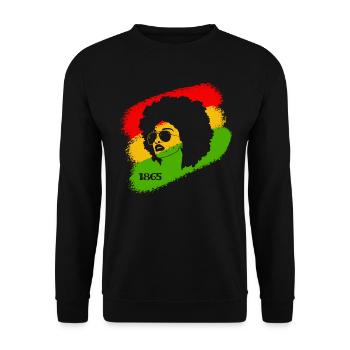 Juneteenth 1865 African American African woman - Unisex Sweatshirt - black - Front - Alina (178cm) & Michal (187cm)