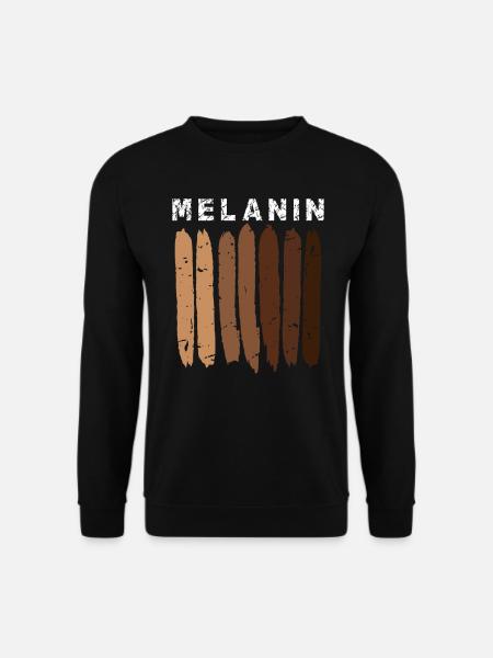 Melanin dunkle Hautfarbe 100 % Melanin Afrika - Unisex Pullover - Schwarz