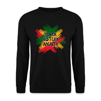Black History Month USA Afro Amerika Afrika - Unisex Pullover - Schwarz - Vorne - Alina (178cm) & Michal (187cm)