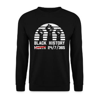 Mois de l’histoire des Noirs États-Unis Histoire des Noirs Afrique - Sweat-shirt Unisexe - noir - Devant - Alina (178cm) & Michal (187cm)