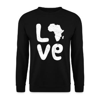 Afrique Amour Afrique Amour Afrique - Sweat-shirt Unisexe - noir - Devant - Alina (178cm) & Michal (187cm)