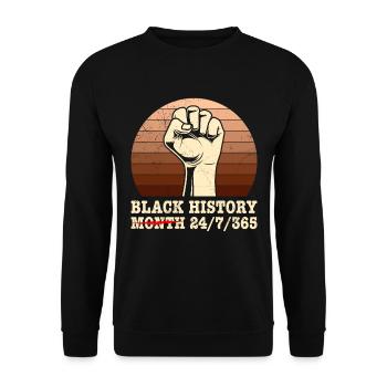 Mois de l’histoire des Noirs Histoire des États-Unis Afrique - Sweat-shirt Unisexe - noir - Devant - Alina (178cm) & Michal (187cm)