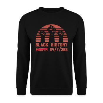 Black History Month USA Black History Africa - Unisex Sweatshirt - black - Front - Alina (178cm) & Michal (187cm)