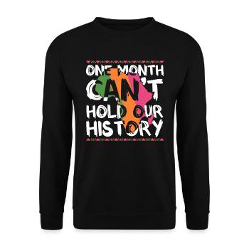 Black History Month USA Afro Amerika Afrika - Unisex Pullover - Schwarz - Vorne - Alina (178cm) & Michal (187cm)