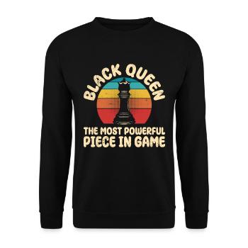 Black Queen Black History African Woman - Unisex Sweatshirt - black - Front - Alina (178cm) & Michal (187cm)