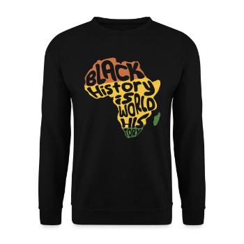 Black History is World History History Africa - Unisex Sweatshirt - black - Front - Alina (178cm) & Michal (187cm)