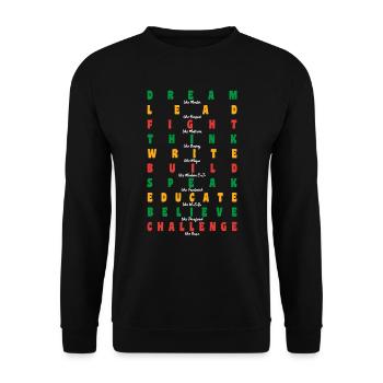 Black History Martin Luther King Africa - Unisex Sweatshirt - black - Front - Alina (178cm) & Michal (187cm)