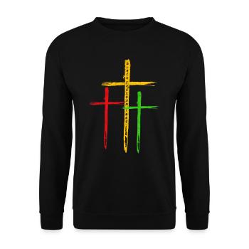 Histoire des Noirs 1865 Liberté des Noirs en Afrique - Sweat-shirt Unisexe - noir - Devant - Alina (178cm) & Michal (187cm)
