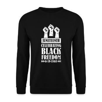 Juneteenth Freedom Black History America Africa - Sweat-shirt Unisexe - noir - Devant - Alina (178cm) & Michal (187cm)