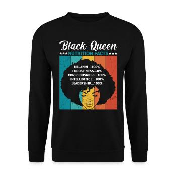 Black Queen Black History African Woman - Unisex Sweatshirt - black - Front - Alina (178cm) & Michal (187cm)