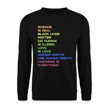 Black Lives Matter Women's Rights Africa - Unisex Sweatshirt - black - Front - Alina (178cm) & Michal (187cm)