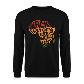 Black History American History History Africa - Unisex Sweatshirt - black - Front - Alina (178cm) & Michal (187cm)