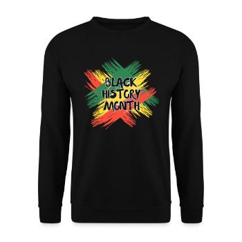Black History Month USA Afro Amerika Afrika - Unisex Pullover - Schwarz - Vorne - Alina (178cm) & Michal (187cm)