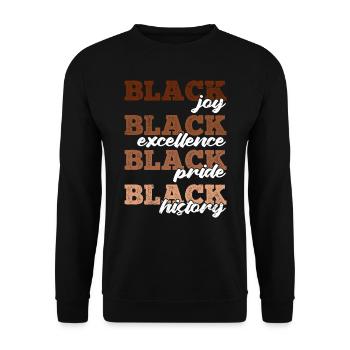 Blacknificient Afro fier couleur de peau foncée Afrique - Sweat-shirt Unisexe - noir - Devant - Alina (178cm) & Michal (187cm)