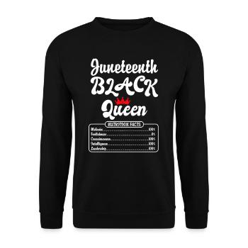 Juneteenth Black Queen African Woman - Unisex Sweatshirt - black - Front - Alina (178cm) & Michal (187cm)