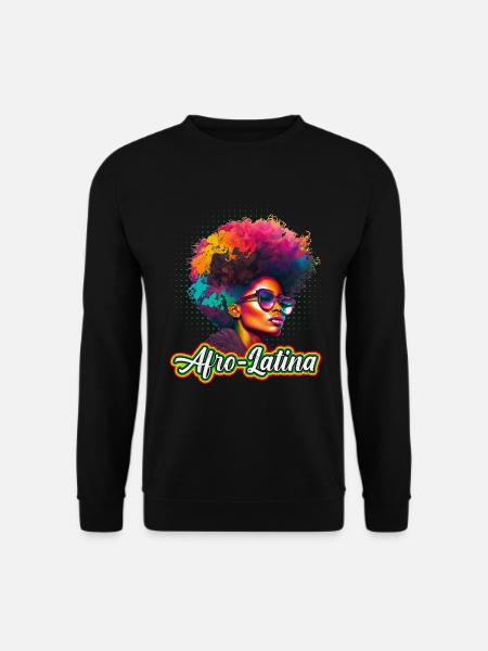 Afro Cheveux Afro Latina Femme Africaine - Sweat-shirt Unisexe - noir