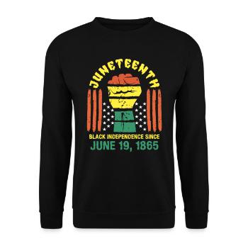 Juneteenth 1865 Histoire des Noirs États-Unis Afrique - Sweat-shirt Unisexe - noir - Devant - Alina (178cm) & Michal (187cm)