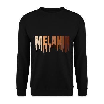 Mélanine peau foncée et fière Afrique - Sweat-shirt Unisexe - noir - Devant - Alina (178cm) & Michal (187cm)
