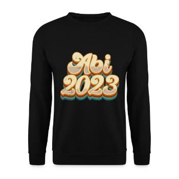 Abi 2023 Abitur Abiturient - Unisex Pullover - Schwarz - Vorne - Alina (178cm) & Michal (187cm)