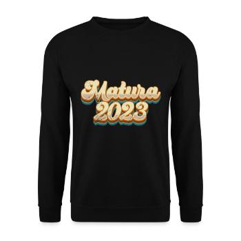 Matura 2023 Maturaball Matura Abschluss - Unisex Pullover - Schwarz - Vorne - Alina (178cm) & Michal (187cm)